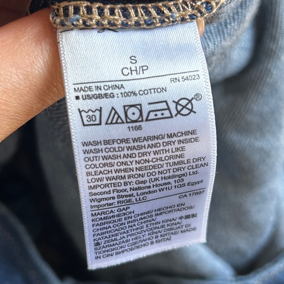 GAP Dark Blue Denim Jumpsuit Overalls Casual Classic Small - Picture 3 of 8